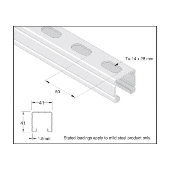Unistrut Slotted Light Gauge Channel