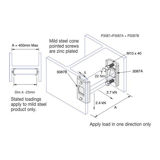 Internal Beam Clamp (Pairs)